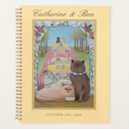 Agenda Bride and Groom Cats Personalized Wedding