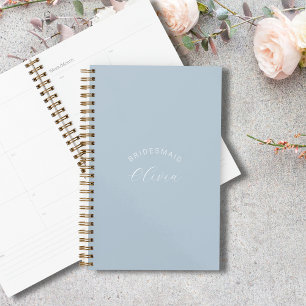Agenda Bridesmaid Dusty Blue Personalizado Planner