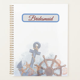 Agenda Bridesmaid Gift Idea de Casamento de Praia Náutica