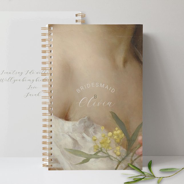 Agenda Bridesmaid Planner Romântico Vintage Personalizado (Criador carregado)