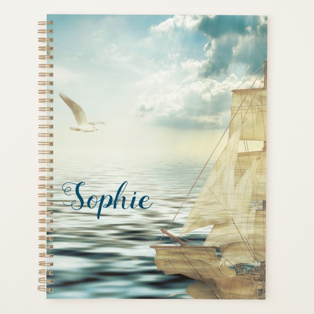 Agenda Brigantine Sailboat & Seagulls (Frente)