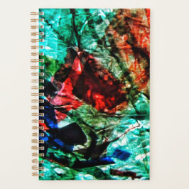 Agenda Bright blue abstract planner,Blue bright dazzling