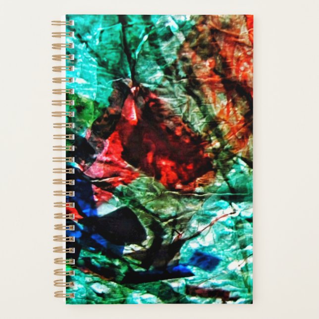 Agenda Bright blue abstract planner,Blue bright dazzling  (Frente)