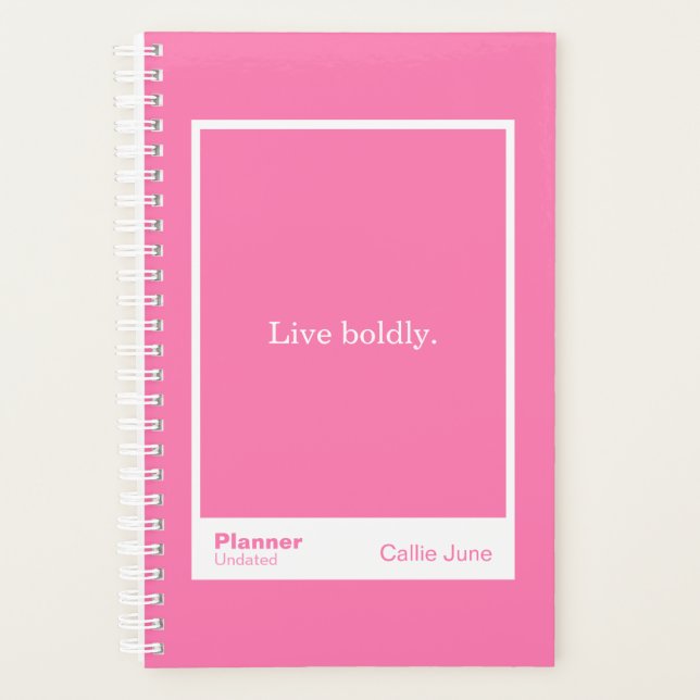 Agenda Bright Pink Block Quote | Fully Customizable (Frente)