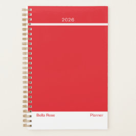 Agenda Bright Red Minimalist Planner