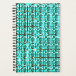 Agenda Brilhante azul claro, quadrados ou dentro de image