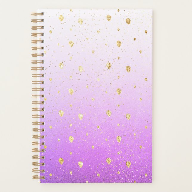 Agenda Brilhante Roxo Unicorn (Frente)