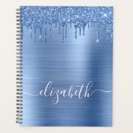 Agenda Brilho Azul Personalizado