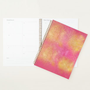 Agenda Brilho Cor-de-Rosa Dourado Glamouroso