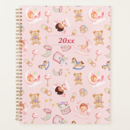 Agenda Brinquedos de Urso Bebê-Moon-Star Rosa Considerado