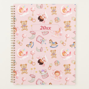 Agenda Brinquedos de Urso Bebê-Moon-Star Rosa Considerado
