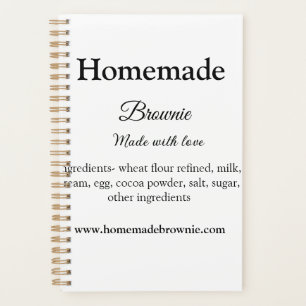 Agenda Brownie caseiro feito com amor adicionar texto sit