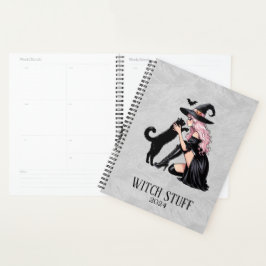 Agenda Bruxa Pin-Up Rosa