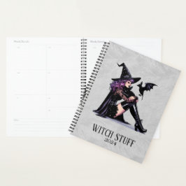 Agenda Bruxa Pin-Up Roxa