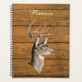 Agenda Buck Head On Wood Grain Planner