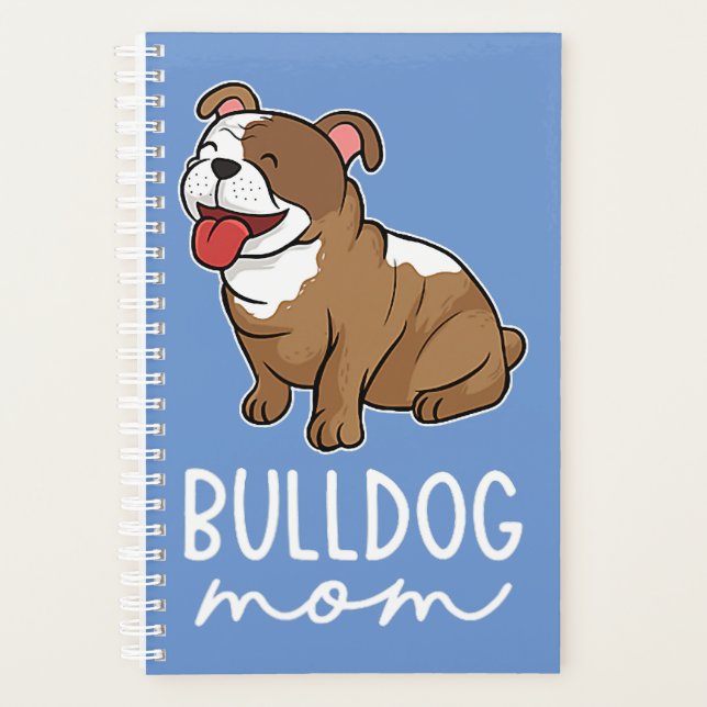 Agenda Buldogue Mãe Mulheres Buldogue Lover (Frente)