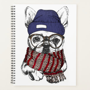Agenda Bull Dog francês hipster