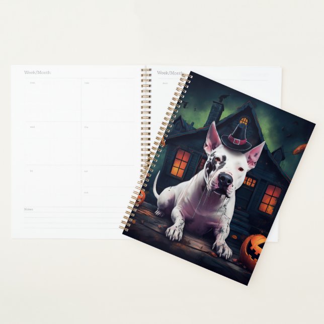 Agenda Bull Terrier Pumpkins Halloween Scary (Exibição)