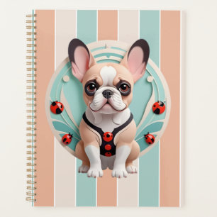 Agenda Bulldog Francês Ladybug Pastel Paper Cutando Arte