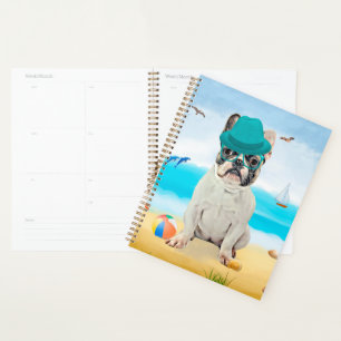 Agenda Bulldog Francês na Praia