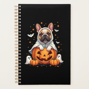 Agenda Bulldog Inglês Engraçado Fantasma Boo Halloween Mu