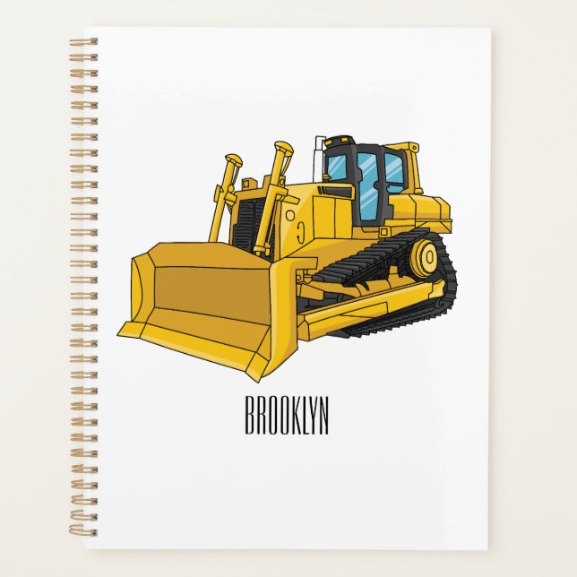 Agenda Bulldozer cartoon illustration (Frente)