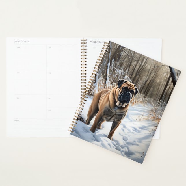 Agenda Bullmastiff Deixar Neve Natal (Exibição)