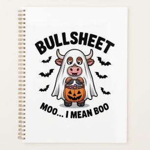 Agenda BULLSHEET Halloween Vaca Fofa em Fantasma