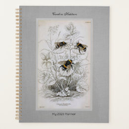 Agenda Bumble Bee Botanical on Linen