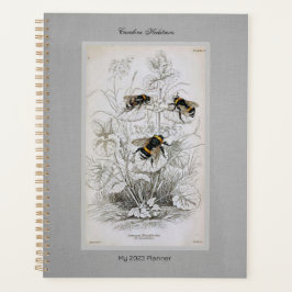 Agenda Bumble Bee Botanical on Linen