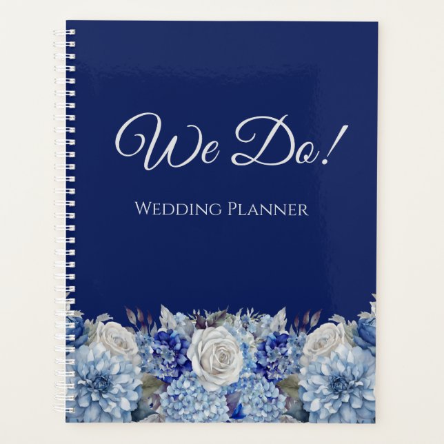 Agenda Buquê BlueFlower-Watercolor- Casamento- (Frente)