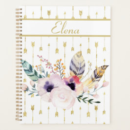 Agenda Buquê bonito Boho Personalizado