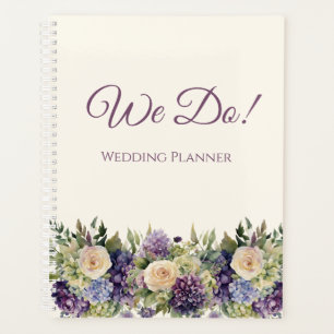 Agenda Buquê De Flor Roxo Por Aquarela- Planner De Casame