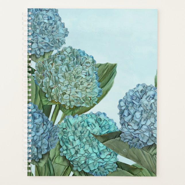 Agenda Buquê de Hortênsia Azul de Verão (Frente)