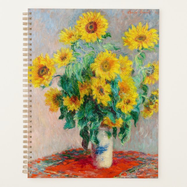 Agenda Buquê de Sunflower Claude Monet (Frente)