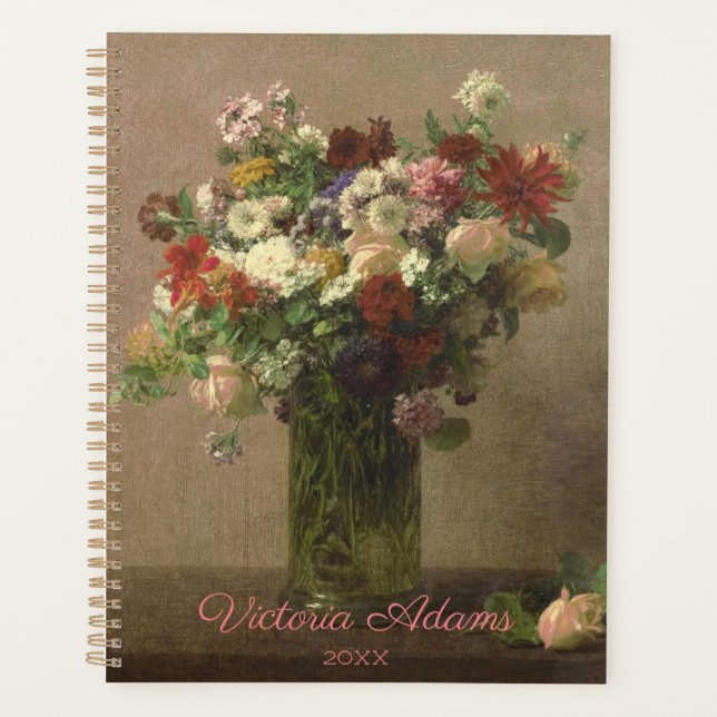 Agenda Buquê Floral - Belas Artes Francesas Personalizada (Frente)