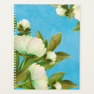 Agenda Buquê Floral de Peões Brancos Clássicos