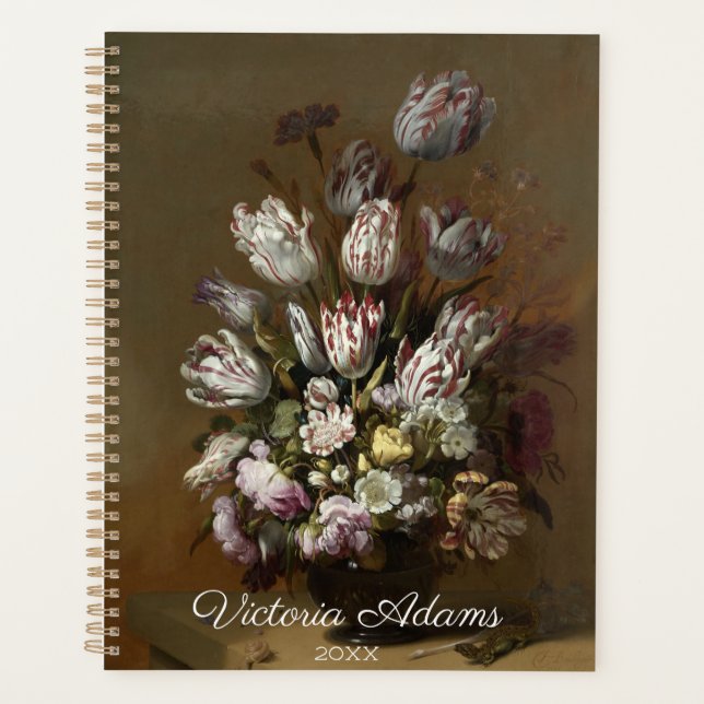 Agenda Buquê Floral - Vintage Fine Art Personalizado (Frente)