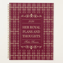 Agenda Burgundy & Gold Planner | Personalized Name & Year