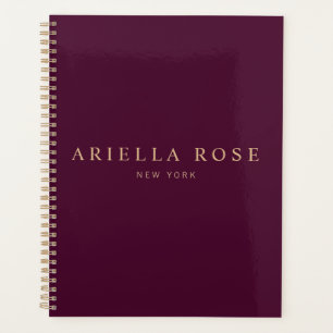 Agenda Burgundy Moderno Profissional Elegante