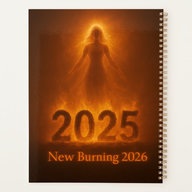 Agenda Burning 2025 New Year 2026 Fresh Start Artwork (Verso)