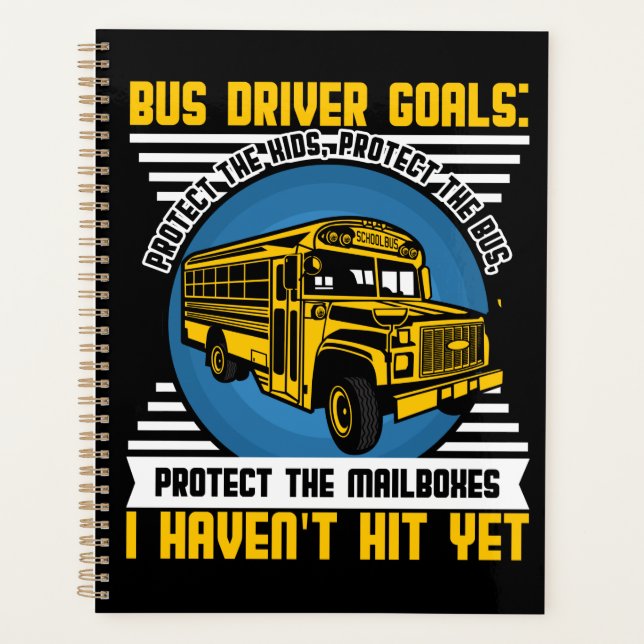 Agenda Bus Driver Engraçado De Volta À Escola (Frente)