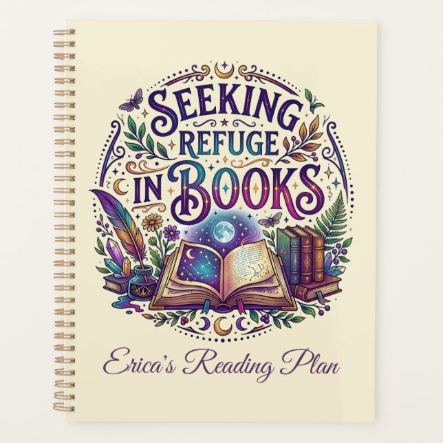 Agenda Buscando Refúgio nos Livros Celestiais Caprichosos (Frente)