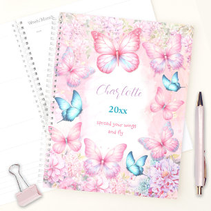 Agenda Butterfly Pink Purple Colorful Floral Girname