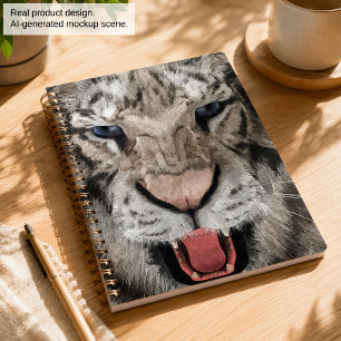 Agenda Cabeça de Tigre Branco Estética da Vida Selvagem
