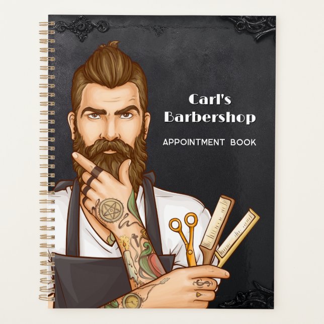 Agenda Cabeleireiro Personalizado de Cabeleireiro de Barb (Frente)