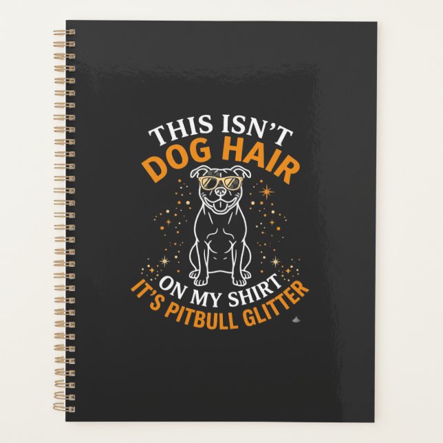 Agenda Cabelo de Cachorro Pitbull Brilho Usando Óculos de (Frente)