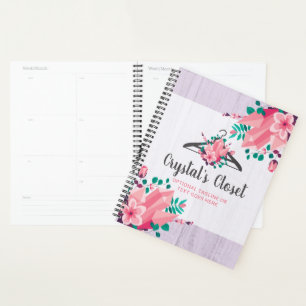 Agenda Cabide de Roupas Florais Boho Armário da Moda Bout