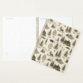 Agenda Cabine de Floresta Montanhosa Urso Alce Grandes Ex