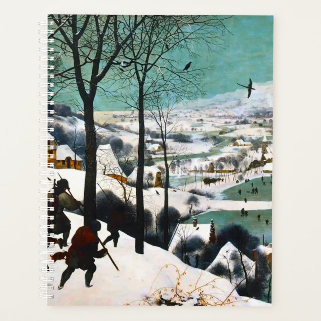 Agenda Caçadores na Paisagem da Neve Pieter Bruegel (Frente)